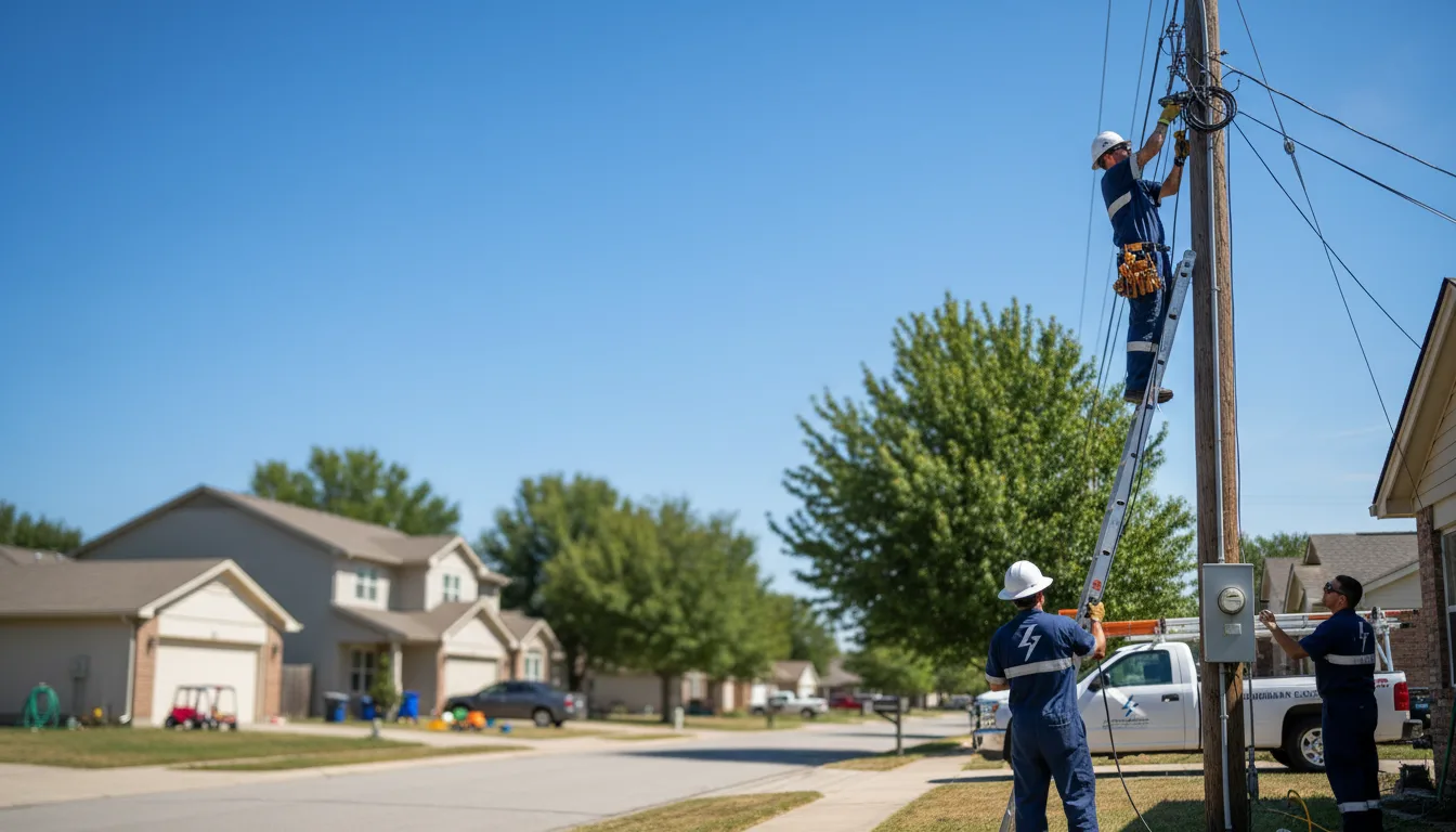 Residential electrician providing installation services in Twin City, GA
